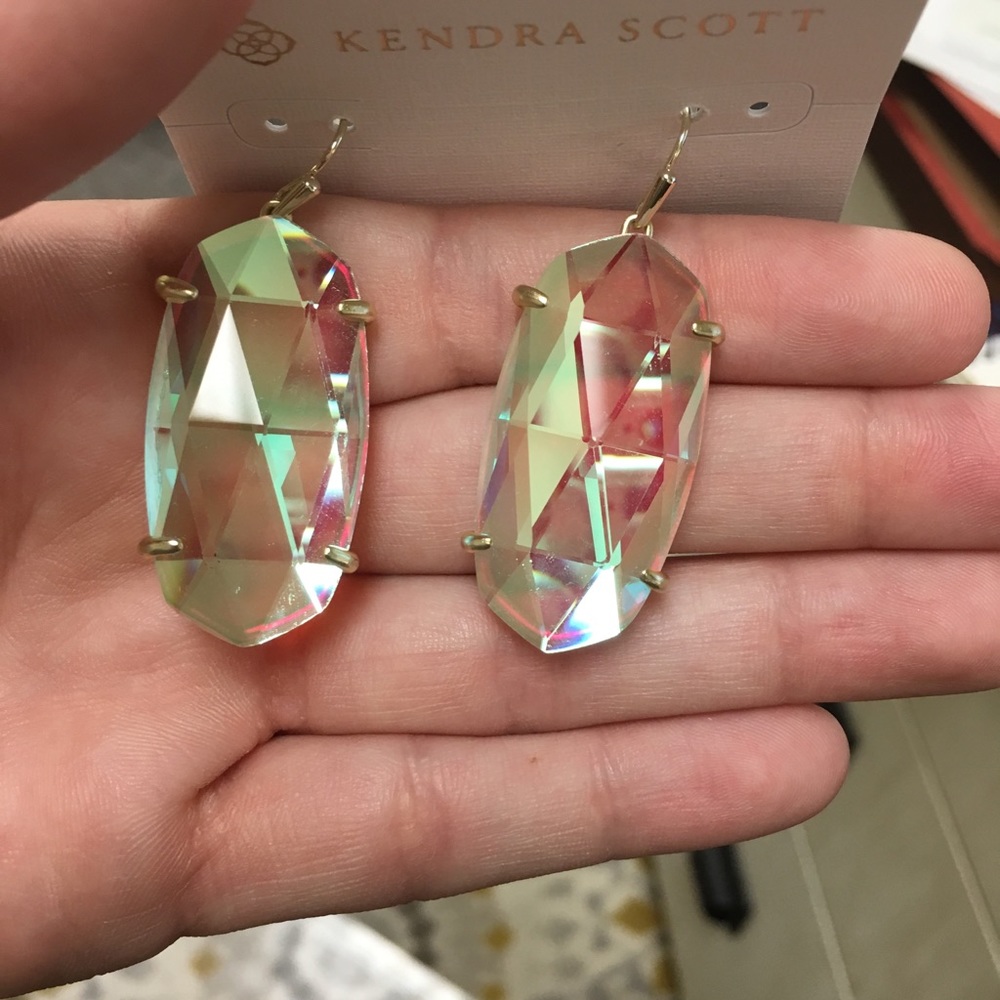 Kendra Scott Esme earrings in Dichroic Clear Glass